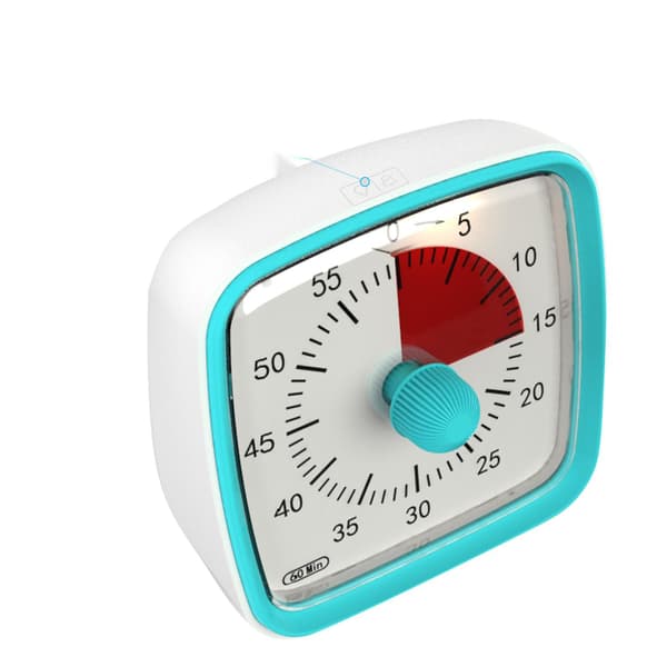 Visuel timer, klasseværelsestimer, nedtællingstimer til børn og voksne, instruktionsværktøj til tidsstyring (blå)