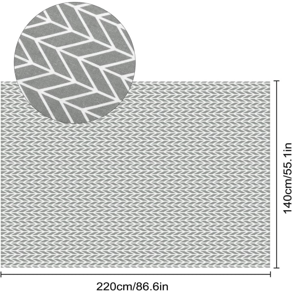 Puuvillasta ja pellavaisesta suorakaiteen muotoinen pöytäliina Arrow Pattern -pöytäliina