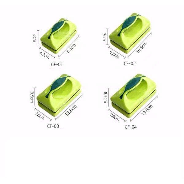 Algrengörare, magnetisk borste, rengöring av alger för akvarium, underlättar glasrengöring, stark magnetisk attraktion, underhållsverktyg