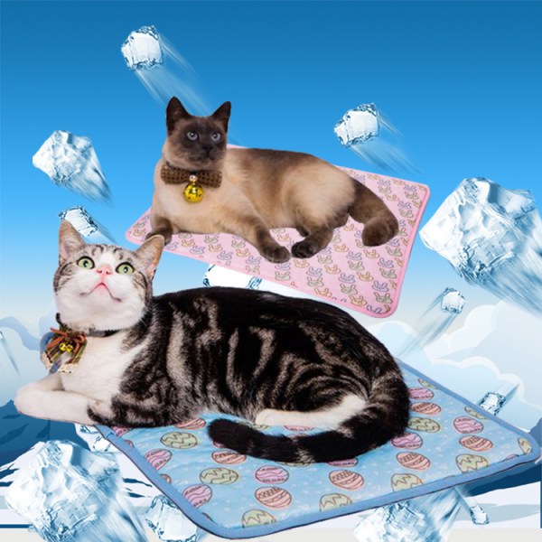 L Blue Pet Cooling Sleeping Pad, Hunde Pad Cat Pad Sengebetræk Cold S
