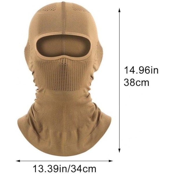 Skimaske Full Face Skjerf Sykling Full Face Dekk Balaclava Vinter Hals Hode Varmer Motorsykkel Fiske Hjelm Linje(brun)