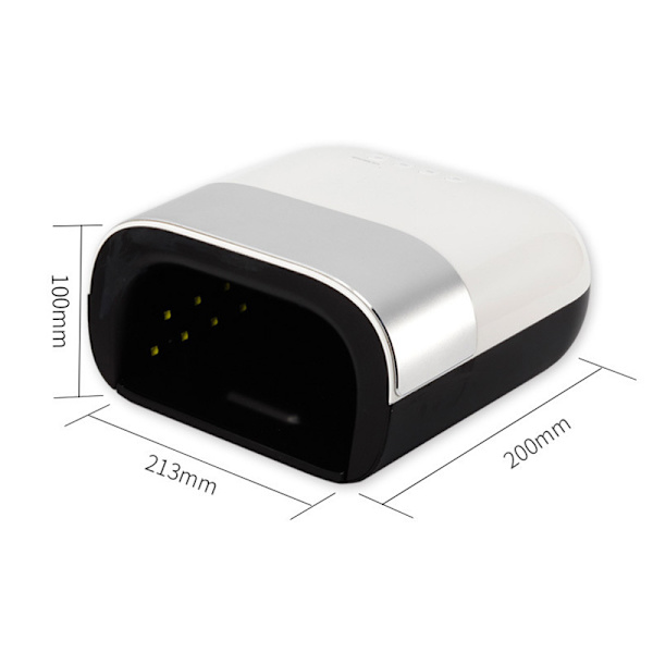 Led neglelampe, 48W professionel negletørrer til gelpolering med automatisk sensor og LCD-display til hjem og neglesalon