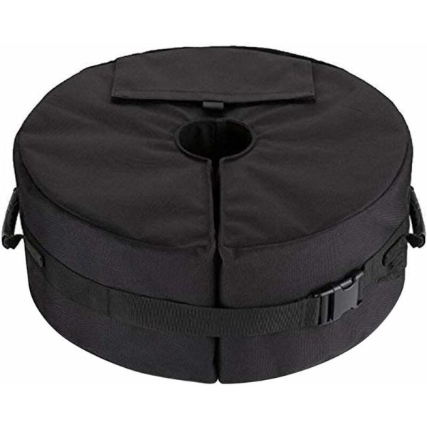 Umbrella Weight Bags Parasol Base Weight Bag, Round Sand Parasol Base Robust and Detachable with Handles 46 x 15 cm