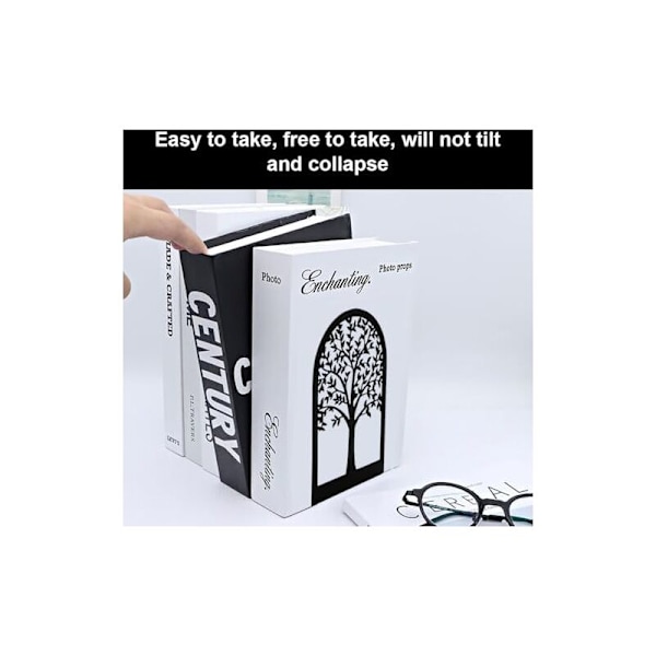 18,1x12cm Serre Bog, 2 Metal Bog Metal Metalformede Boller i form af en dekorativ stram booklet til Bureau Livres Bibliotek til Huset, Sc