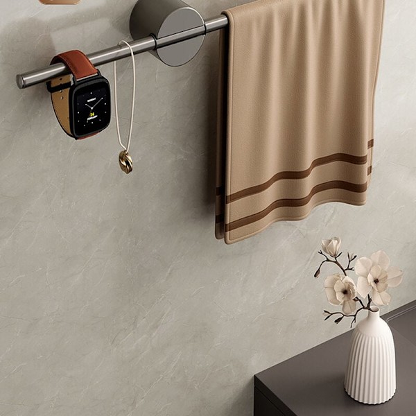 Punch-fri Badeværelse Håndklædeholder, Aluminium Håndklædestang, Minimalistisk, Letvægts, Luksus, Enkelt Stang (Guld 50cm)