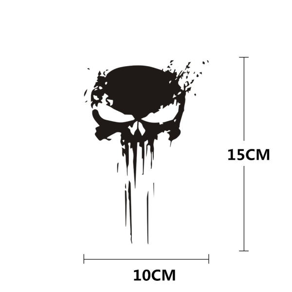 Skull Skull Pakke med 2 enheder til bilen eller motorcyklen (multicolou