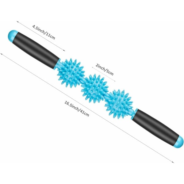 Massasjerulle - massasjepinne - muskelmassasjer for lindring av ømme muskler, muskelsmerter, kramper, ryggsmerter, smerter i ryggen, legger, ben og