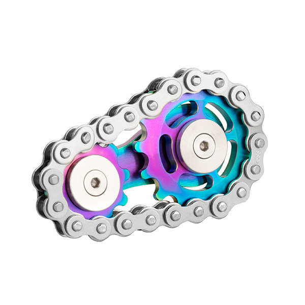 Sprocket Zipper Sykkelkjede Nyhet Skrivebord Metall Leker 1 stk (Fargerik)