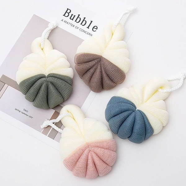 Badsvamp, stor nätfluffig duschboll, duschgelé, badboll, slinga
