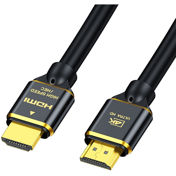HDMI 4K 1.5m HDMI-kabel, Höghastighets HDMI-kabel 18 GBPS Snowkids, 4K, 3D, 2160p, 1080p, Ethernet - HDMI flätad kabel 28AWG - Kompatibel med ljudretur