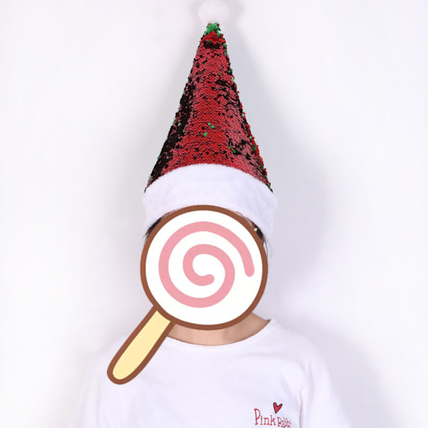 Tomteluva med glitter, 2 stycken, Julhattar för tonåringar och barn, Jultillbehör, ståtillbehör