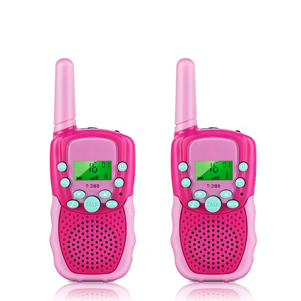 Børne Walkie Talkie, 3-8 år gammel pige legetøj, 9-12 år gammel pige gave, 2-vejs radio med 8 kanaler, 3 miles lang rækkevidde til udendørs eventyr