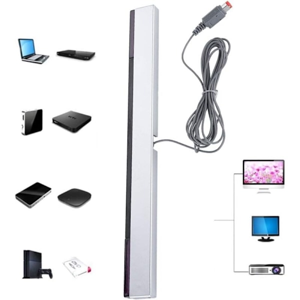 Fir - infrarød infrarød bevægelse, Wii konsol infrarød sensor bar til Wii konsoller og Wii U sensor