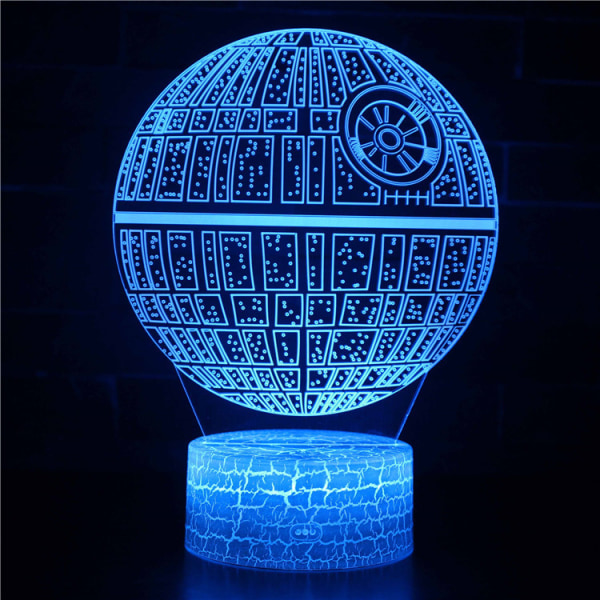 Star Wars 3D nattlampa med fjärrkontroll Smart Touch 16 färger