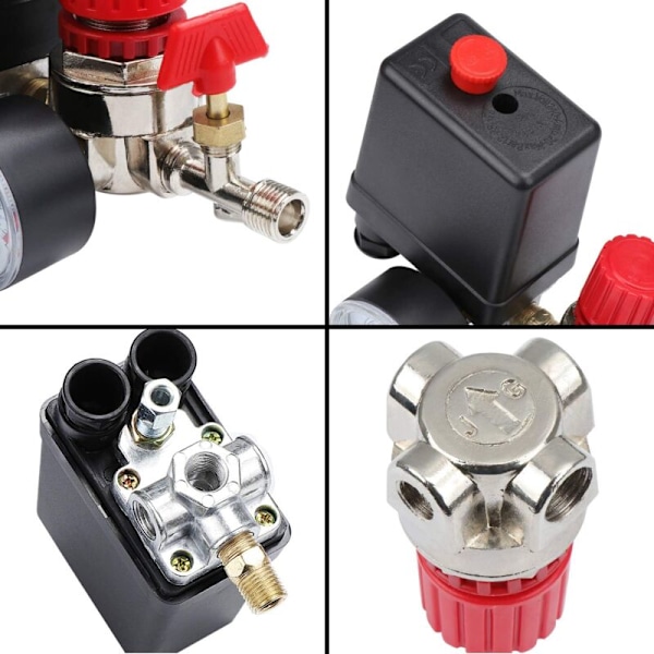 Luftkompressor trykafbryder, ventilafbryder, luftkompressor med regulatordisplay