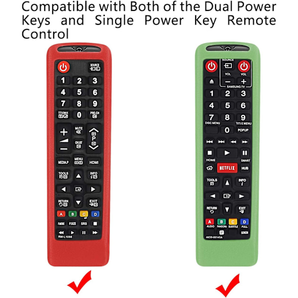 Blå silikon skyddande fodral för Samsung fjärrkontroll, AA59-00741A AA59-00786A BN59-01315B, skyddande skal för Samsung fjärrkontroll, halkfri, anti-fall