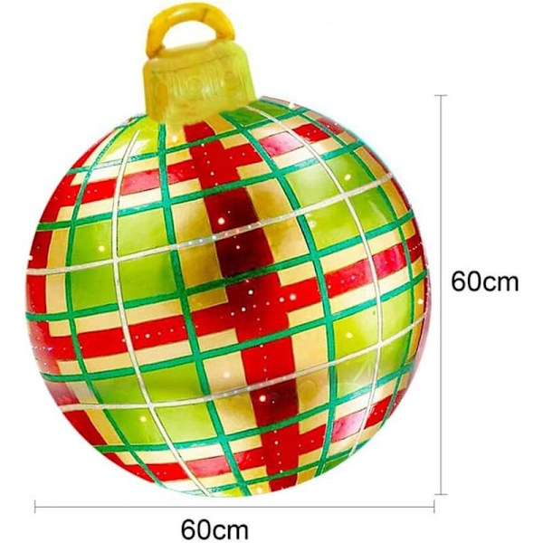 Ytterligare en dekoration till jul, julkula 60 cm, uppblåsbara julkulor utomhus julkula i PVC, personliga julkulor för gar