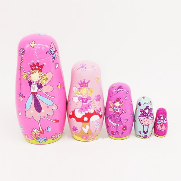 Ryska Nesting Dolls Matryoshka Trä Stapelbar Nesting Set Handgjord Jul Hemrum Dekoration Halloween Önskan Present-Liten