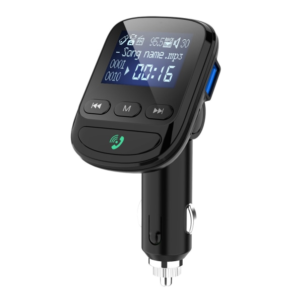 Bil MP3-spelare-Bil handsfree QC3.0 Snabbladdning Billaddare Bluetooth mottagare FM-sändare Bil MP3