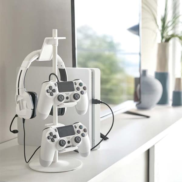Kontrollerstativ Headsetstativ Universal Gamepadstativ Universal Desktop Gaming Tilbehør, Perfekt Organisering for Hjemmekontor