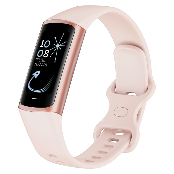 Fitness Tracker med puls- og blodtryksmåler, Blood Oxygen HRV Sleep Tracking Smart Watch (Unisex) (Pink)