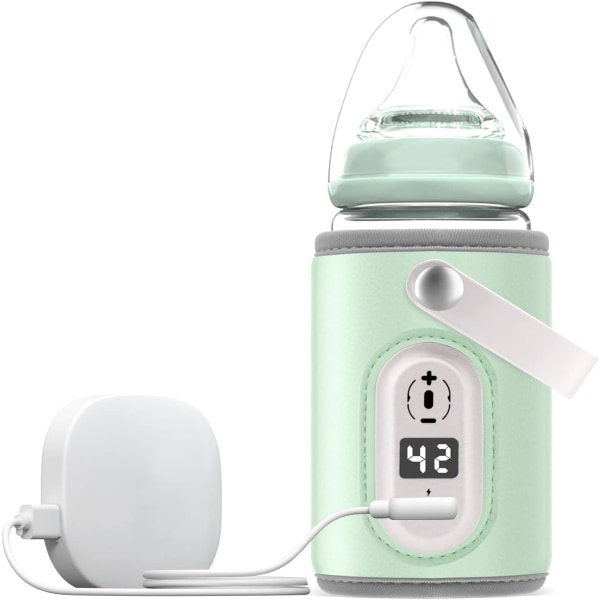 Bærbar flaskevarmepose for baby USB-drevet varmeapparat isolert varmepose Reisekopp Bærbar i bilvarmere Drikke varm melk termostatpose for N