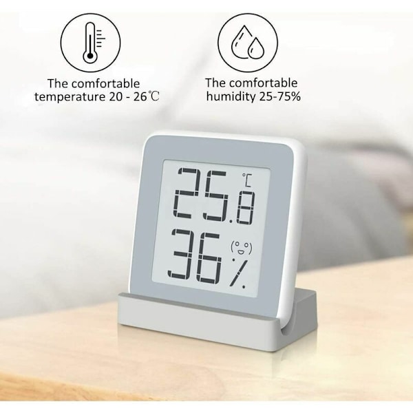 Termometer/digitalt indendørs hygrometer med high definition display, højpræcisionssensor i soveværelset, kontoret, stuen, kaffebaren