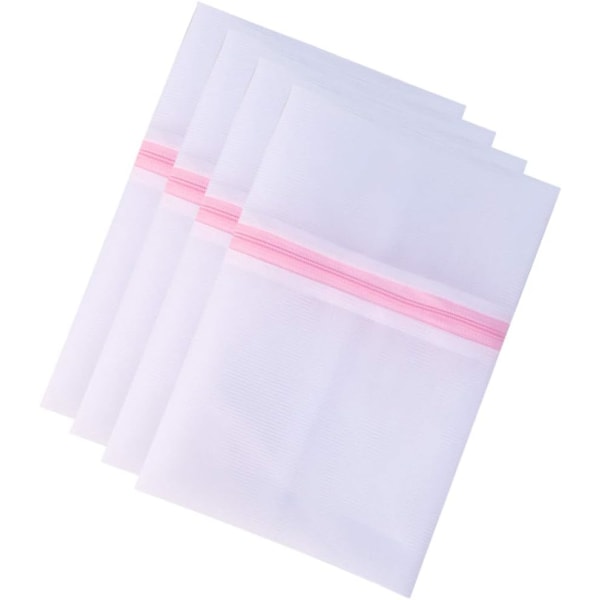 4-delad tvättpåse i vit mesh bh av hög kvalitet (30 * 40 cm). Trav