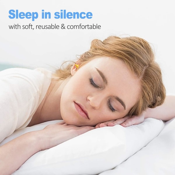 Korvatulpat nukkumiseen, eri värejä 5 paria Uudelleenkäytettävät soft noise