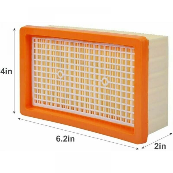Sæt med 2 flade filtre kompatible med universalstøvsugere Kärcher MV4 / MV5 / MV6 / WD4 / WD5 / WD6