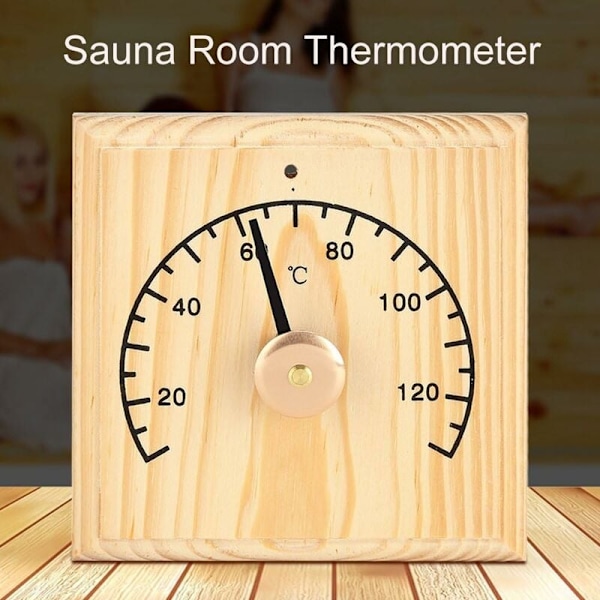 Bastutermometer, 0-140 ℃ basturumstermometer visar temperaturen i den inre trätermometern för väggbasturum