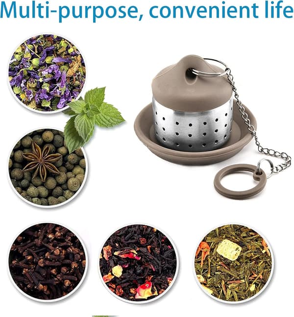 Teinfuser til løs te, 2-pak rustfrit stål te-si, te-kugle-si, te-infuser