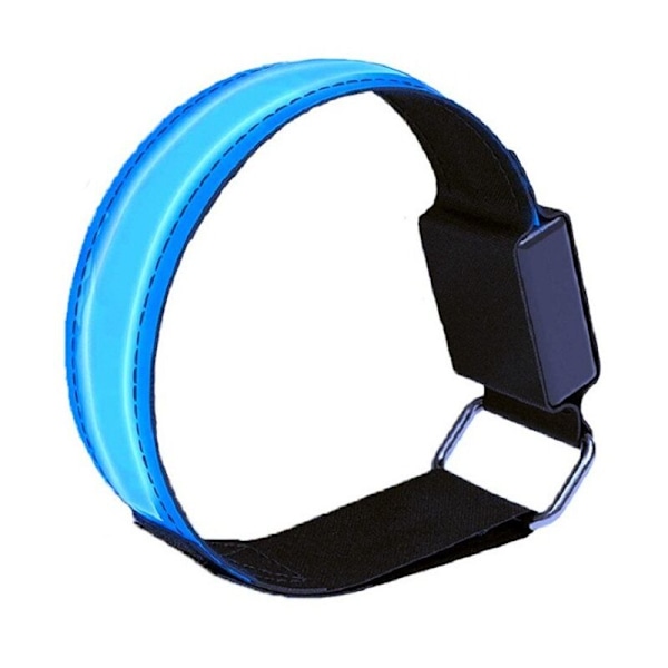 4 stk. lyse armbind Genopladelig LED USB, reflekterende LED løbearmbånd, blinkende bånd justerbar LED sikkerheds LED til arme/håndled/ankel/løbeben, c
