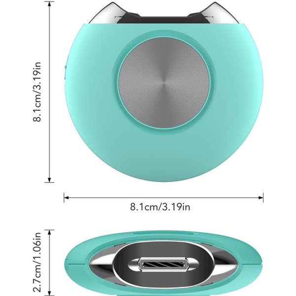 Elektrisk neglesliper, neglesliper og fil 2 i 1 design, blå