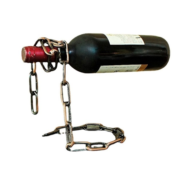 Moderne Kreative Metal Magiske Kæde Vinflaskeholder Dekorativ Vinopbevaring Bar Bord Dekoration Vinstativ Gaver Hjemmeindretning Soveværelse Dekoration