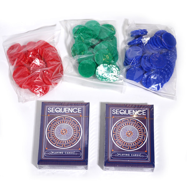 Sequence Premium Stunning sett med gigantisk sjakkbrett (20,25 x 26,25 tommer), eksklusive brikker og deluxe-kort, blå, alder 7+