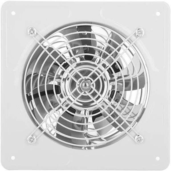 15 cm Utsugsfläkt Luftutsug Väggmonterad Tyst Ventilation för Badrum Garage Kök 40W 220V Fläkt 1100m3/H Luftflöde och 50-60 dBA