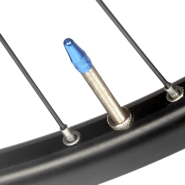 6 stk. (blå) ventilkapper franske cykel støvkapsler aluminiumlegering hjulkapsler ventilkapper
