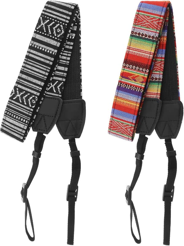 2-pak erstatnings nylon kamerastropper med justerbar spenne