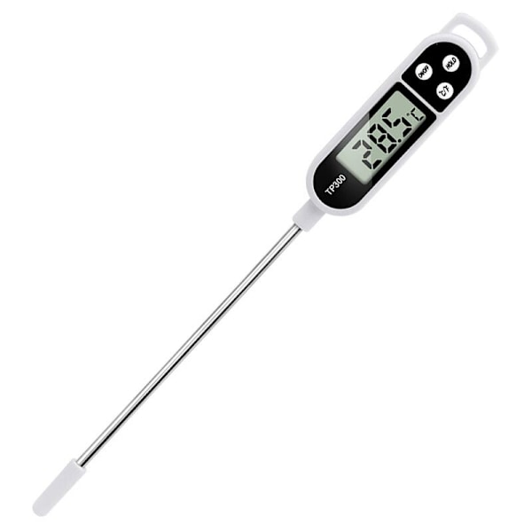 Køkkentermometer tilbehør madlavningstermometer, termometerprobe grilltermometer 5 sekunders LCD-skærm termometer til bagværk BBQ kød mælk Cu