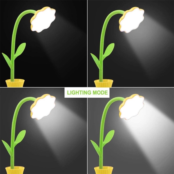Børne skrivebordslampe (gul), kreativ genopladelig LED skrivebordslampe øjenbeskyttelse touch sensor bordlampe dæmpbar sengebordslampe med penneholder