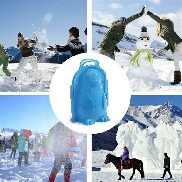 4-pack snöbollsmaskiner snöbollleksaker för barn utomhus vinter snögubbe pingvin anka snöbollsmaskin verktyg snöbollsklipp vinter snöleksak för barn och vuxna
