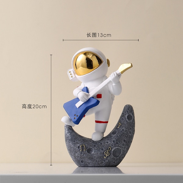 Band Astronaut Astronaut Prydnad Grossist Vardagsrum Skrivbords Hem Prydnad Liten Prydnad Present Violinist Guld
