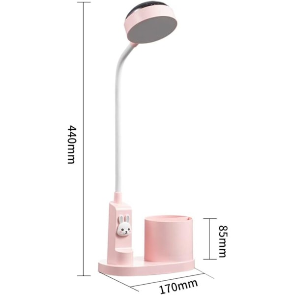 Barnskrivbordslampa - Sänglampa med STYLO-hållare - Himmelsbordslampa med automatisk färgväxling - Uppladdningsbar LED-läslampa med variabel intensitet