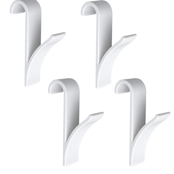 Set med 4 radiatorhakar, Handdukstorkar radiatorhake, vit plast