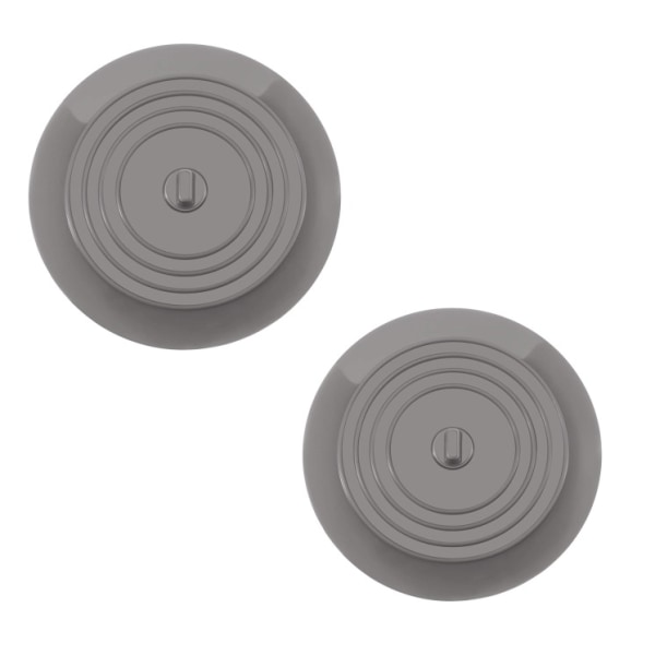 Badeprop Stopper Silikone Vask Stopper Køkkenvask Stopper 15 CM Diameter til Køkkener, Badeværelser og Vaskerum Universal Afløbsprop Stopper (2 stk, grå)