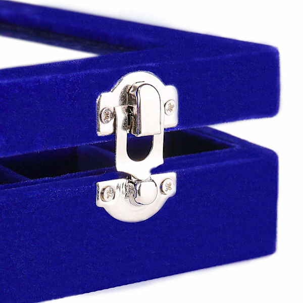 Slots Fløjls Glas Ringe Øreringe Smykker Display Opbevaringsboks Holder Organiser Bakke Etui