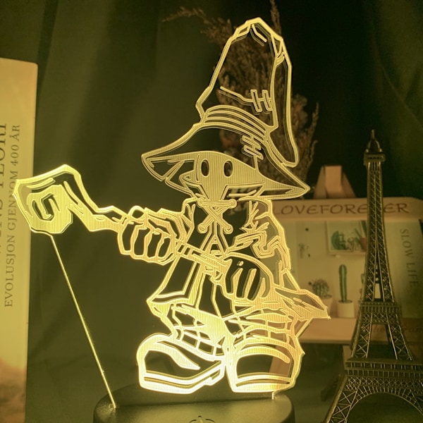 3D-lampe 7 farger berøring uten fjernkontroll Final Fantasy barneromslampe, fargeskiftende nattbordslampe, Nipseyteko gave