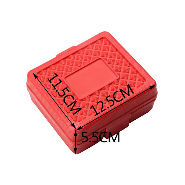 14-delars E-Torx Stjärnhylsnyckelsats 1/4\", 3/8\", 1/2\", Extern Torx Hylsnyckelsats E4-E24 med Rött Fodral