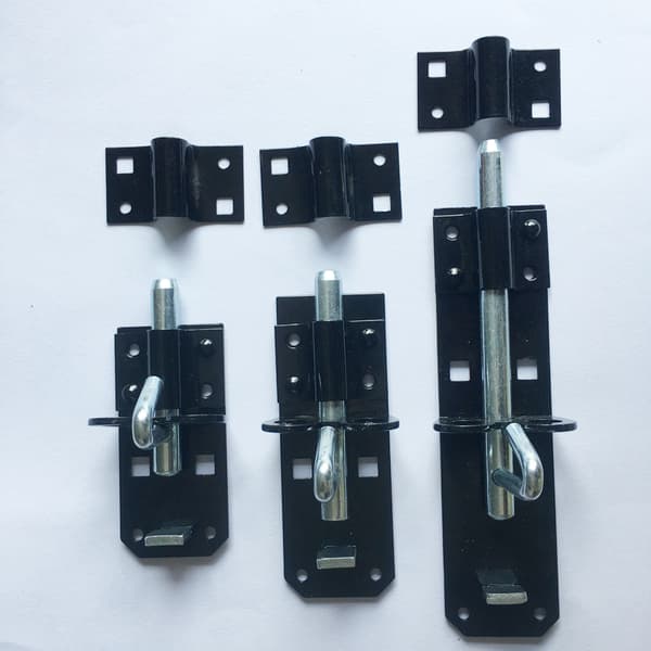 Type 2A Heavy Duty Brenton Bolt Padbolt, 200mm (8 tommer) - Svart